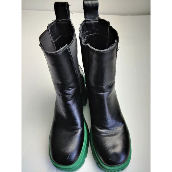 Bamboo Chelsea Lug Sole Chunky Boots Sz 6.5 - Picture 4 of 14